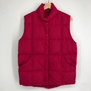 LANDS’ END‎ Down Vest Pink Womens Size Small